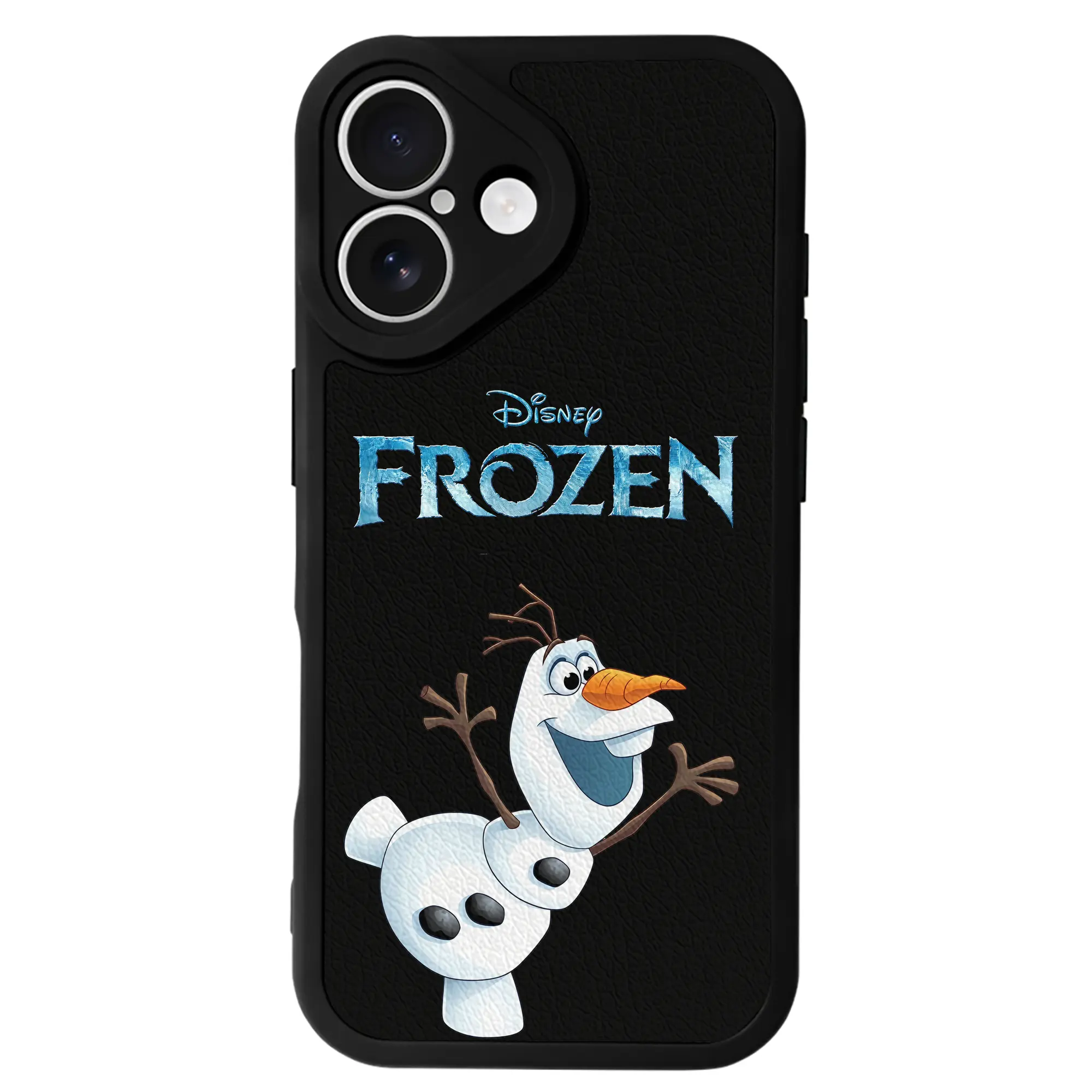 アナと雪の女王(Frozen) グッズ オラフ(Olaf) - IPhone 16シリーズ対応 ・ シリコンスマホケース ・ レザー調 ・ 高精度フィット ・ 耐衝撃 ・ ワイヤレス充電対応 ・ 精密カット